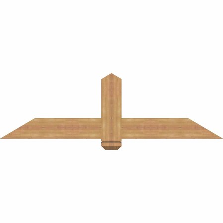 Ekena Millwork Eugene Smooth Timber Gable Bracket, Western Red Cedar, 60"W x 17"H x 3 1/2"D x 5 1/2"F, 7/12 Pitch GBW060X17X0406EUG00SWR